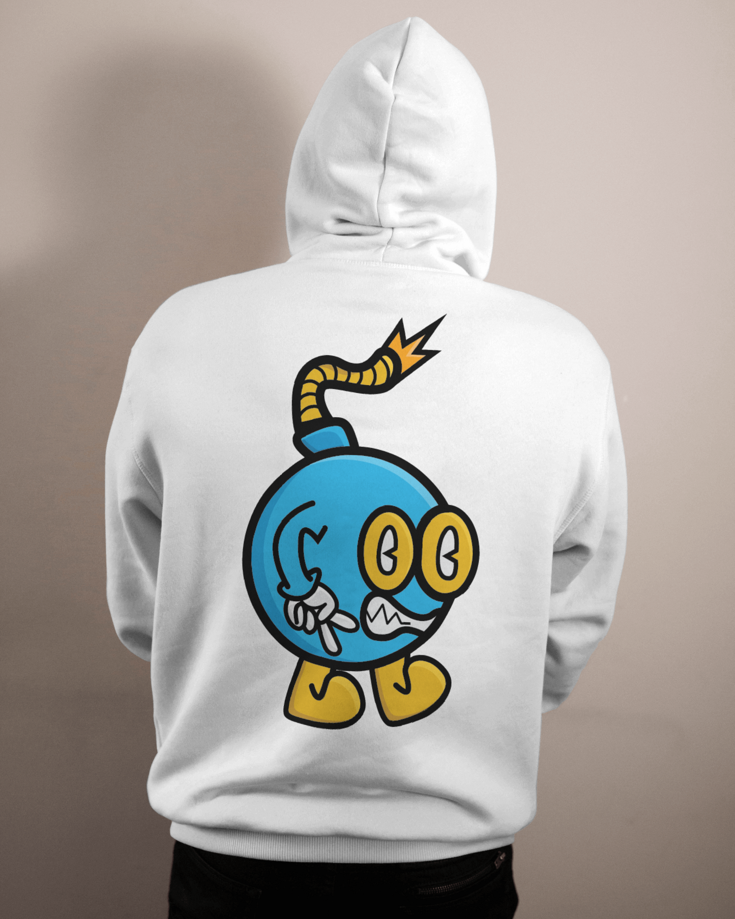 Boom Bomb Hoodie Blue and Yellow