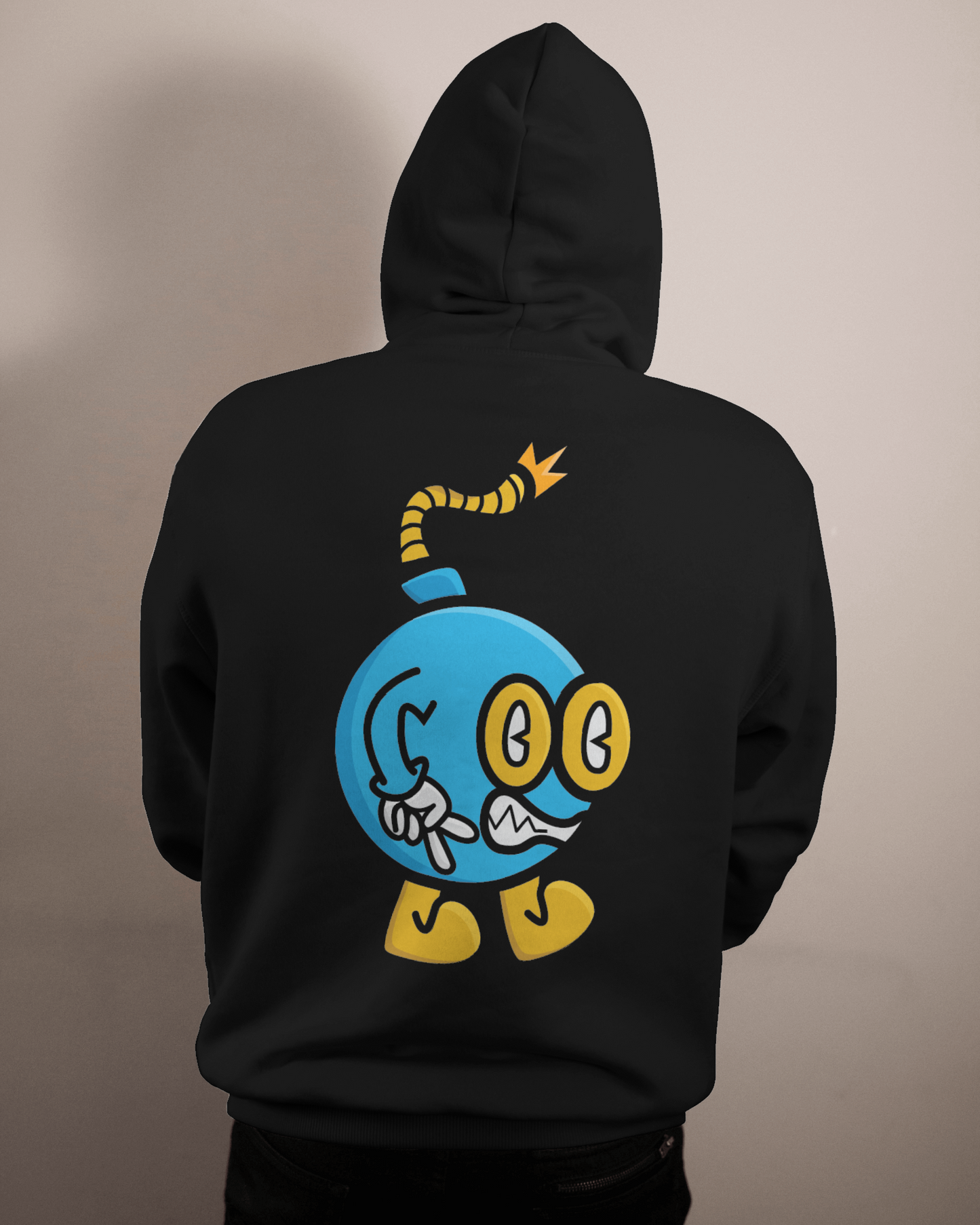 Boom Bomb Hoodie Blue and Yellow