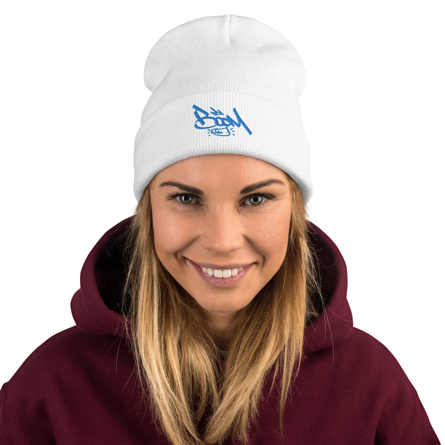 Embroidered Boom Beanie