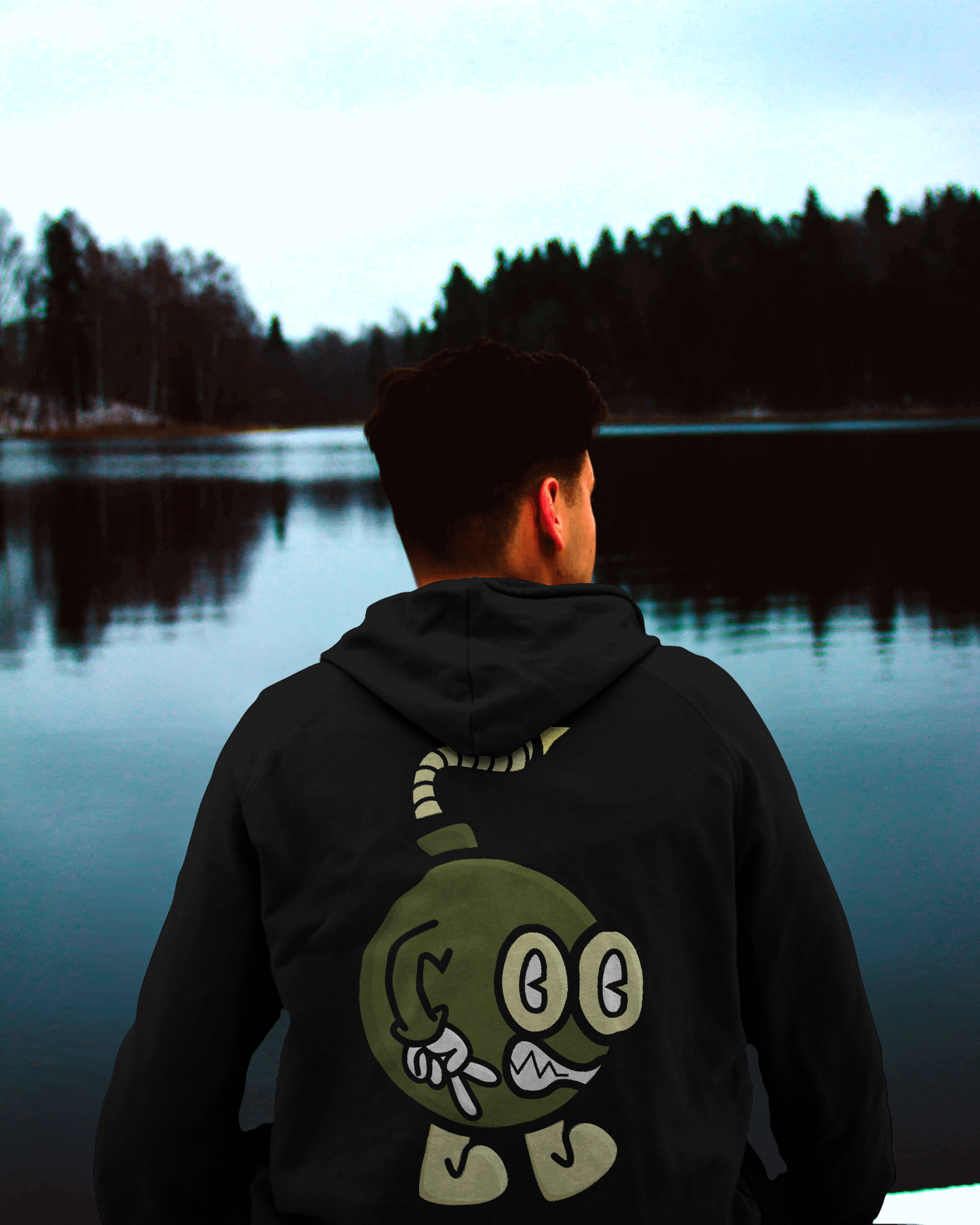 Boom Bomb Green and Sail Hoodie