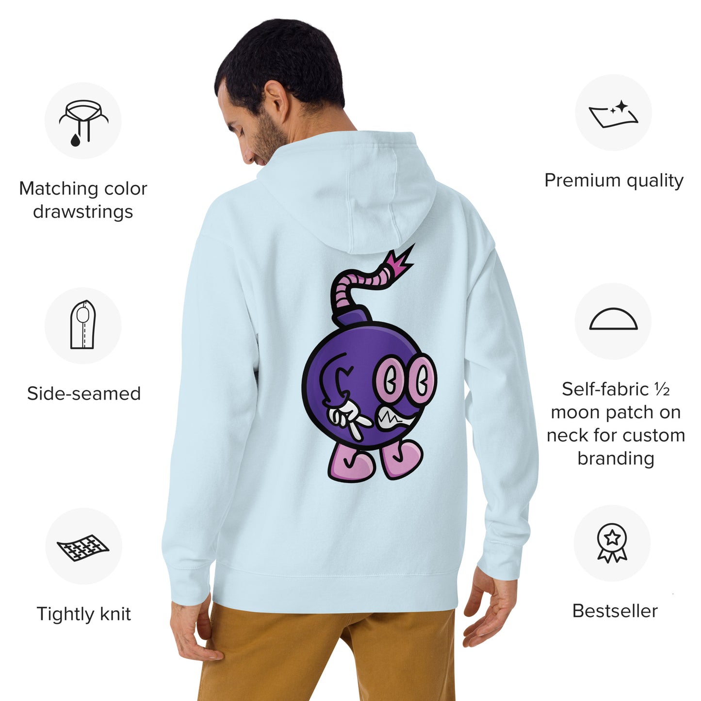 Boom Bomb Purple and Pink Hoodie